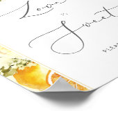 Floral citron L'amour est douce Poster (Coin)