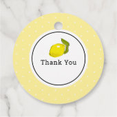 Floral Citrus Citrus Wit Baby shower Bedankjes Labels (Achterkant)