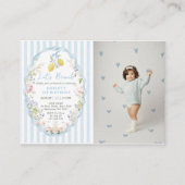 Floral Citrus Lemon Birthday Invitations (Devant)