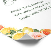 Floral Citrus Vrijgezellenfeest Mimosa teken Poster (Hoek)