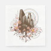 Floral City Servet (Voorkant)