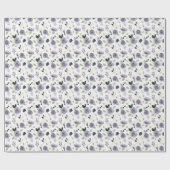 Floral Classic Paarse Patroon Cadeaupapier (Vlak)