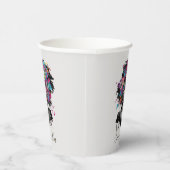 Floral Classy Afro Woman Papieren Bekers (Rechts)