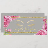  Floral Classy Gray Salon Cadeaubonnen (Voorkant / Achterkant)