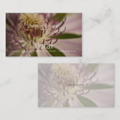 Floral - Clematis Carte de visite (Devant / Derrière)