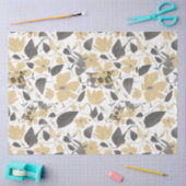 Floral Clematis Waterverf Gold Grey Black Tissuepapier (Craft)