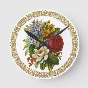 Floral Clock Ronde Klok