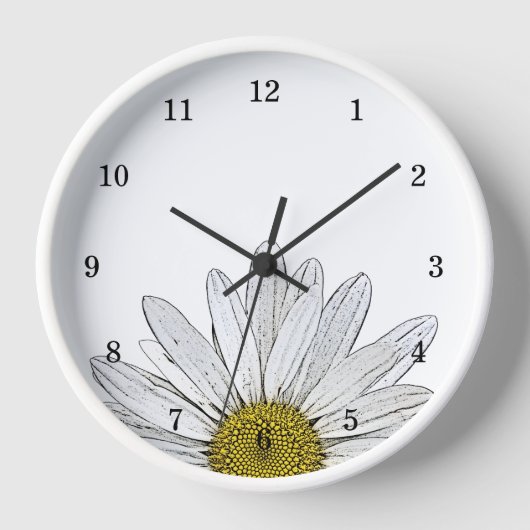 Floral Clock van modern Daisy Rustic (Voorkant)