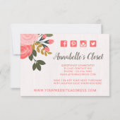 Floral Clothes Hanger Closet Boutique bedankt (Achterkant)