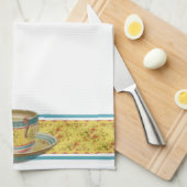 Floral Coffee Cup Theedoek (Quarter Fold)