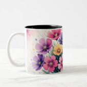 "Floral Coffee Mok – Botanical Flower Cup (Links)