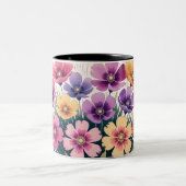 "Floral Coffee Mok – Botanical Flower Cup (Center)
