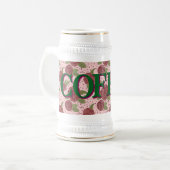 Floral Coffee Mok – gepersonaliseerde naam (Voorkant links)