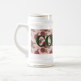 Floral Coffee Mok – gepersonaliseerde naam