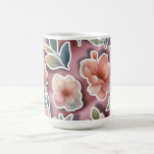 Floral Coffee Mug – Peach Flowers (Centre)