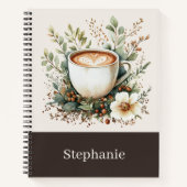 Floral Coffee Mug Personalized Notitieboek (Voorkant)