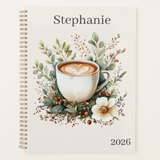 Floral Coffee Themed Personalized (Devant)