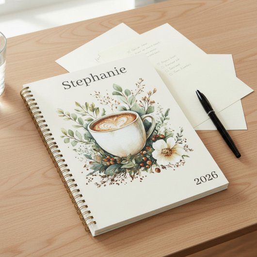 Floral Coffee Themed Personalized
