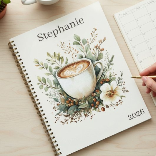 Floral Coffee Themed Personalized
