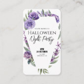 Floral Coffin Invitation Business Cards (Devant)
