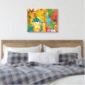 Floral Collage 1974 Canvas Print (Insitu (Slaapkamer))