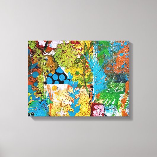 Floral Collage Canvas Afdruk (Voorkant)