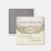 Floral Collectie sparen de Magneet van de Datum (Voorkant / Achterkant)