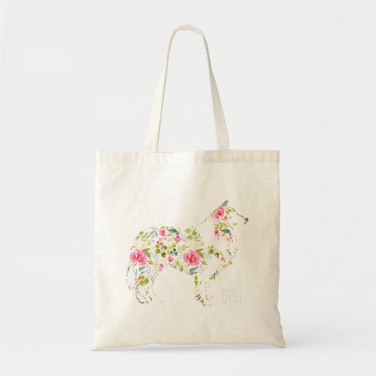 Floral Collie BFFL Tote Bag (Voorkant)