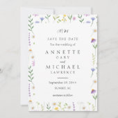 Floral coloré enregistrer la date Invitation (Devant)