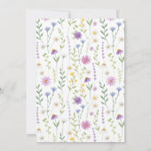 Floral coloré enregistrer la date Invitation (Dos)