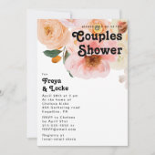 Floral coloré gras | Invitation de douches pour co (Devant)