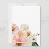 Floral coloré gras | Invitation de douches pour co (Dos)