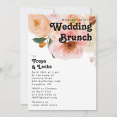 Floral coloré gras | Mariage Brunch Invitation (Devant)