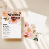 Floral coloré gras | Mariage Brunch Invitation