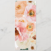 Floral coloré gras | Menu Dîner Mariage (Dos)