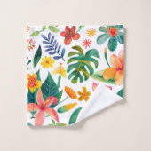 Floral coloré tropical (Gant de toilette)