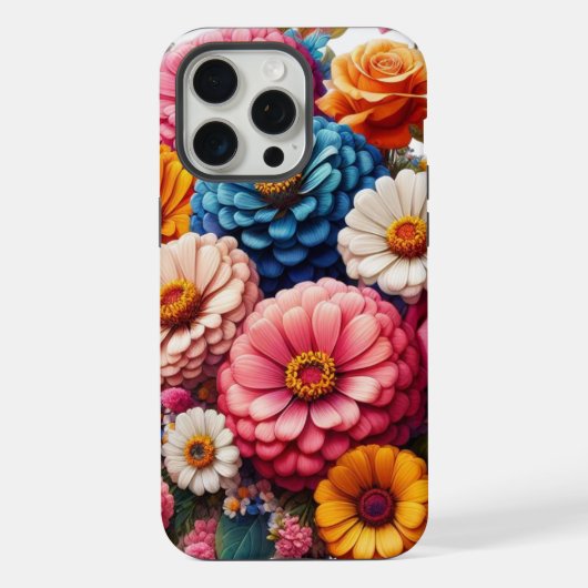 Floral coloré/Zinnia printanière/Rose (Verso)