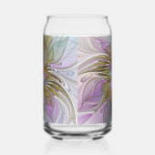 Floral Colorful Abstract Fractal With Pink & Gold (Gauche)