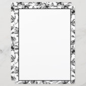 Floral Coloring Pagina 2 Stationery Sheets (Voorkant / Achterkant)