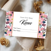 Floral Combien de baisers Carte de boîtier nuptial