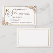 Floral Combien de baisers jeu de carte de Fête des (Devant / Derrière)