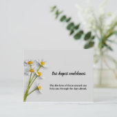 Floral condolence Symphathy Card Aankondigingskaart (Staand voorkant)