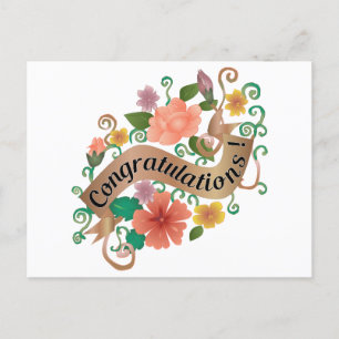 Floral Congratulations Briefkaart