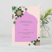 Floral contemporain, Invitation Abstraite Nikkah (Debout devant)