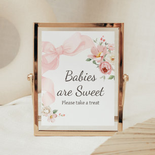 Floral Coquette Baby in Bloom Babies zijn Sweet Poster