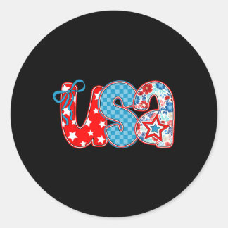 Floral Coquette Verenigde Staten Onafhankelijkheid Ronde Sticker
