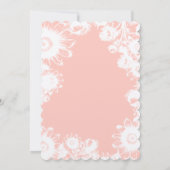 Floral Coral flush en floraison Invitations de mar (Dos)