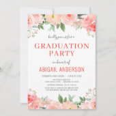 Floral Coral Peach Vrijgezellenfeest Waterverf Mod Kaart (Voorkant)