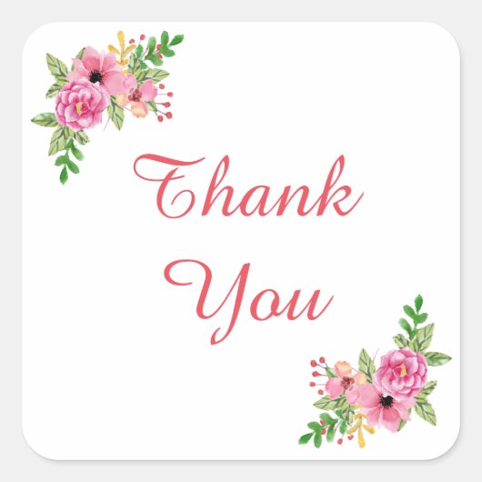 Floral Cornered Sticker (Voorkant)