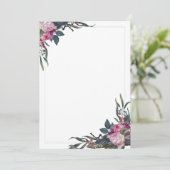 Floral Corners Sjabloon Kaart (Staand voorkant)